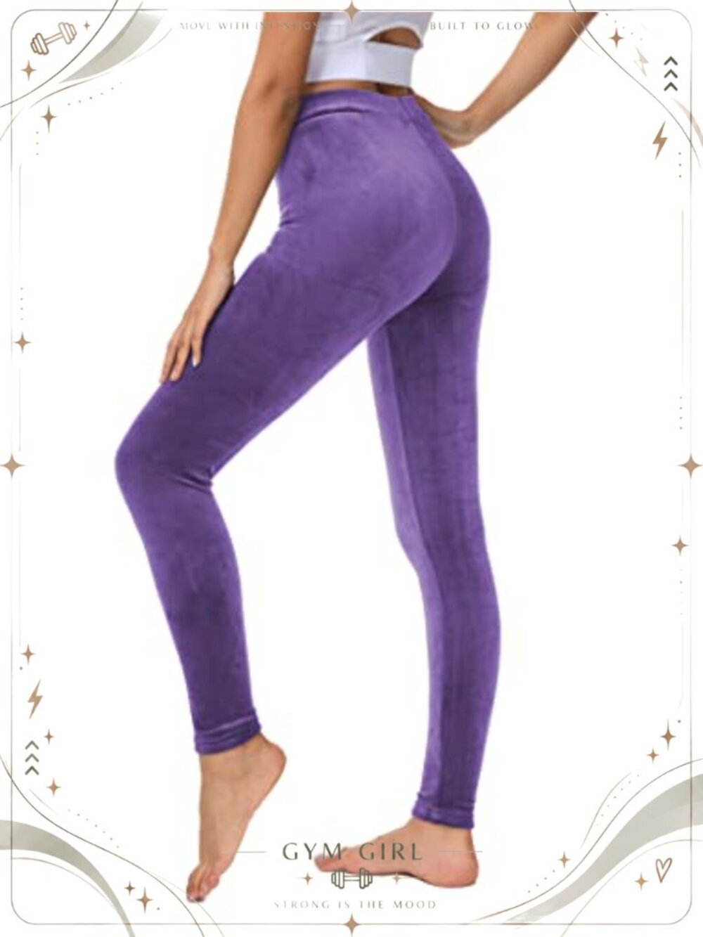 High Waist Velour Leggings Warm Winter Yoga Pants Soft Stretch